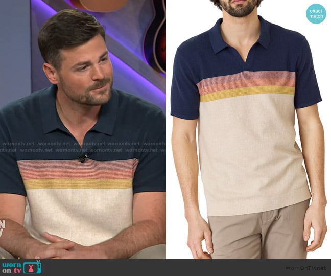 John’s striped polo on The Kelly Clarkson Show