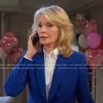 Marlena’s blue long blazer on Days of our Lives