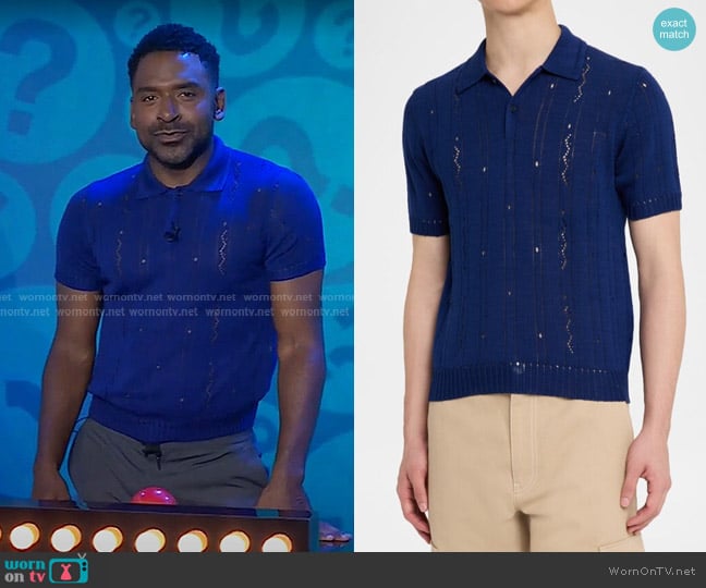 Marni Openwork Polo Shirt worn by Justin Sylvester on Today