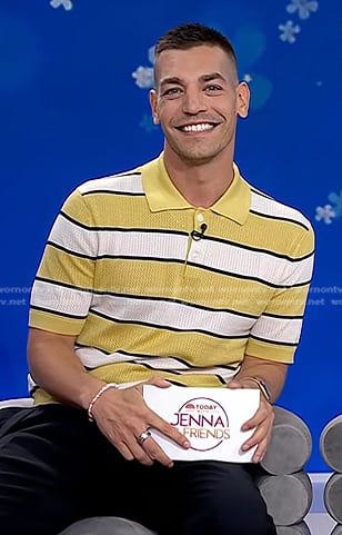 Matt Rogers's yellow stripe polo on Today