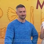 Matteo Lane’s blue space dye sweater on Today