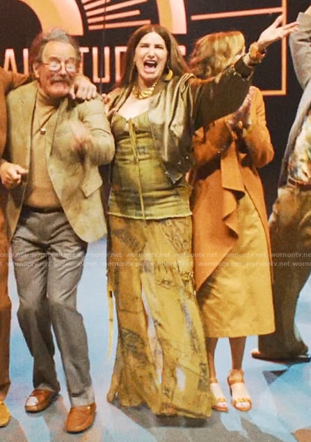 Maya's printed cargo dress on The Studio