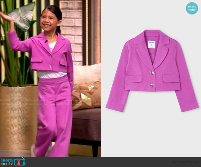 Mayoral Girl Cropped Blazer worn by Maia Kealoha on The View