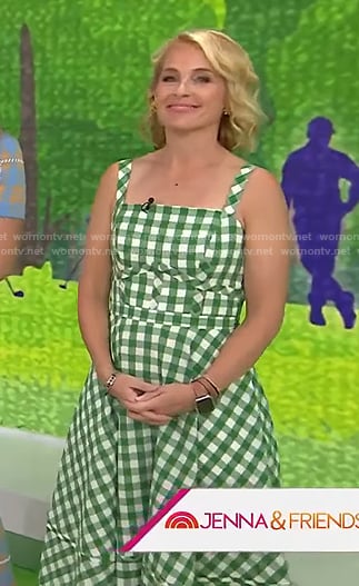 Meaghan Murphy’s green gingham check dress on Today