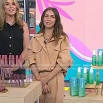 Melissa Garcia’s beige flap pocket top and pants on Today