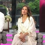 Melissa Garcia's white draped wrap dress on Today