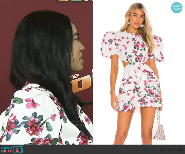 Mergim Dakota Dress worn by Sharon Carpenter on E! News