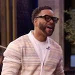 Method Man’s stripe knit cardigan on Live with Kelly and Mark