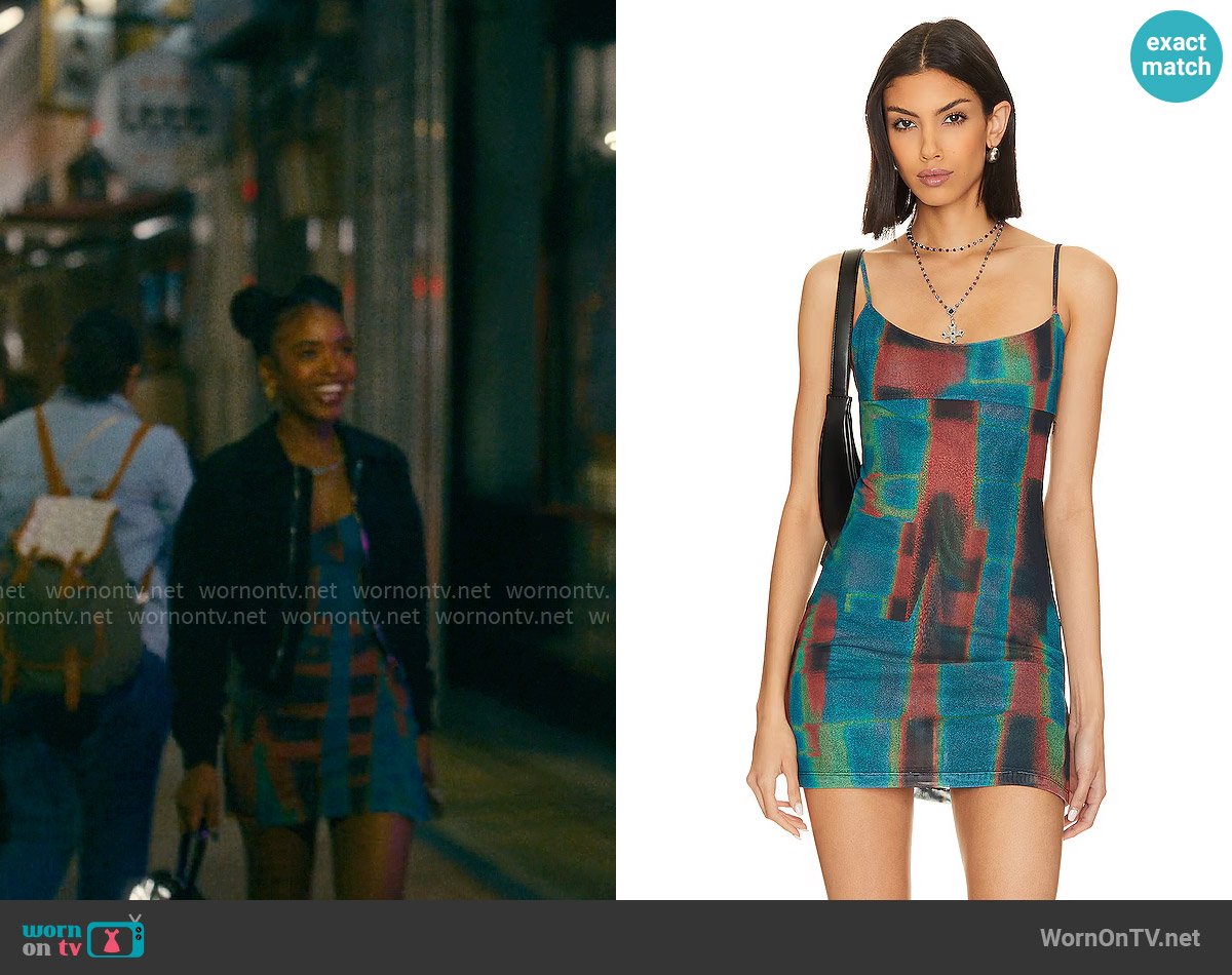 Miaou Anya Dress in Rust Print worn by Keisha Clark (Lovie Simone) on Forever