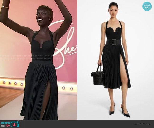 Anok Yai’s black pleated skirt on Sherri