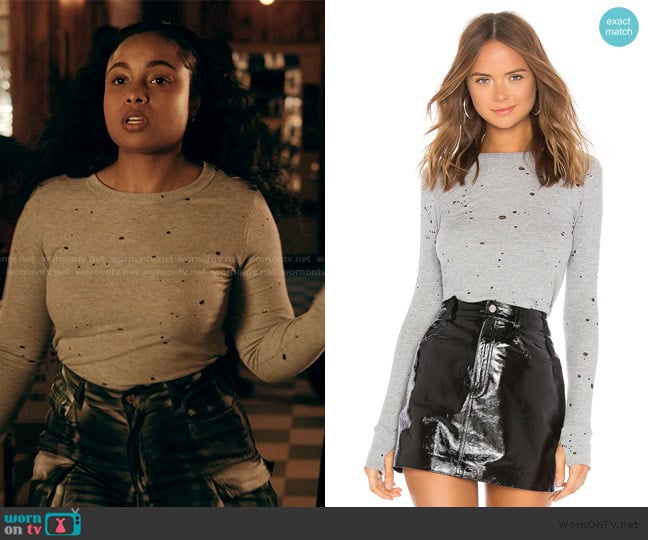 Michael Lauren Mathis Long Sleeve Tee worn by Tiffany (Hannaha Hall) on The Chi