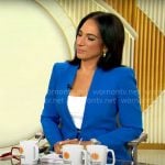 Michelle Miller’s blue suit with belt on CBS Mornings