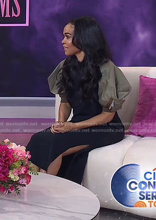 Michelle Williams’s black puff sleeve dress on Today