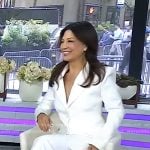 Ming-Na Wen’s white blazer and flare pants on Today