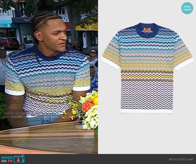 Missoni Zigzag Knit Shirt worn by Paolo Banchero on Today