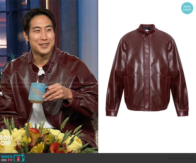 MM6 Maison Margiela Faux Leather Jacket worn by Young Mazino on The Kelly Clarkson Show