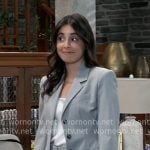 Molly’s grey suit on General Hospital