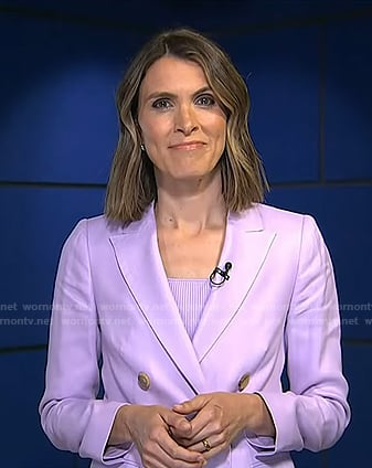 Molly's lilac double breasted blazer on Today