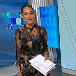 Morgan’s black floral chiffon dress on NBC News Daily