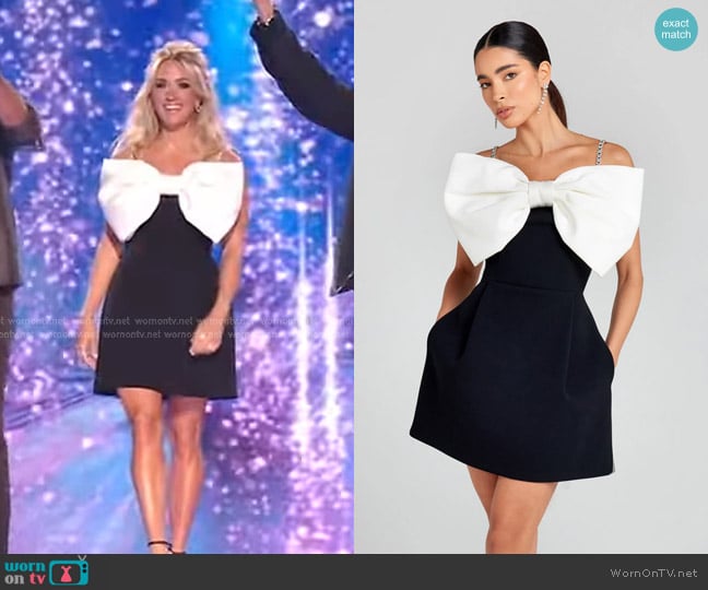 Nadine Merabi Jenny Bow Dress worn by Carrie Underwood on American Idol