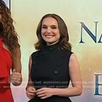 Natalie Portman’s black double breasted mini dress on Today