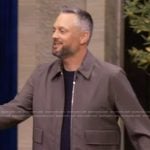 Nate Bargatze’s gray jacket on Live with Kelly and Mark