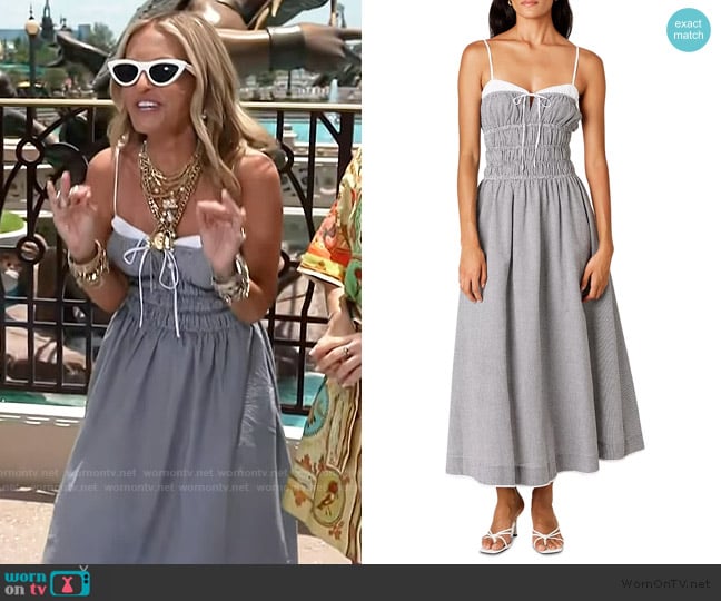 Nia Thomas Poplin Dress worn by Caroline Baudino on Access Hollywood