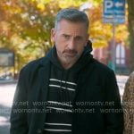 Nick’s black striped hoodie on The Four Seasons