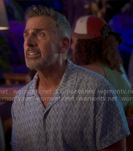 Nick's blue printed shirt on The Four Seasons