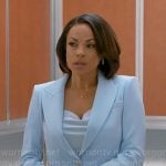 Nicole’s light blue blazer on Beyond the Gates