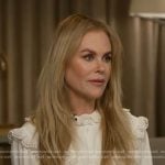 Nicole Kidman’s white ruffle trim blouse on Good Morning America