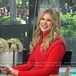 Nikki Novak’s red striped knit dress on Today