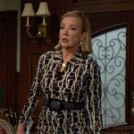 Nikki’s printed shirtdress on The Young and the Restless