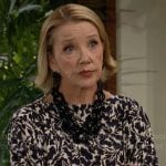 Nikki’s printed blouse and skirt set on The Young and the Restless