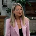 Nina’s pink buttoned sleeve blazer on General Hospital