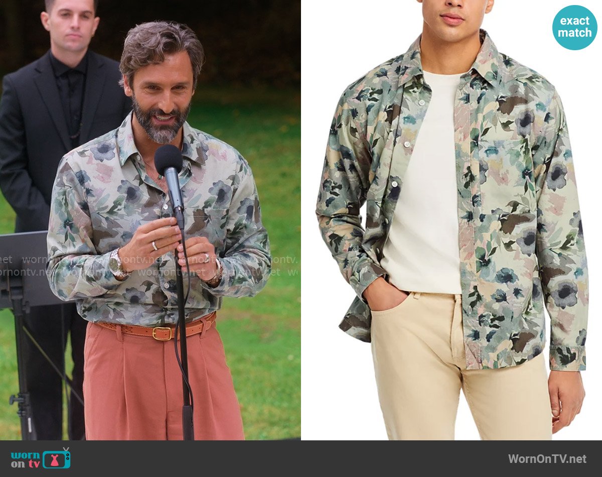 NN07 Hans Regular Fit Button Down Shirt worn by Claude (Marco Calvani) on The Four Seasons