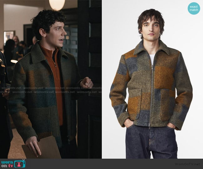NN07 Gael Wool Blend Printed Jacket worn by Teddy (Ben Levi Ross) on Elsbeth