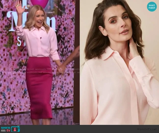 Numi The Simone Button-Up Blouse worn by Kelly Ripa on Live with Kelly and Mark