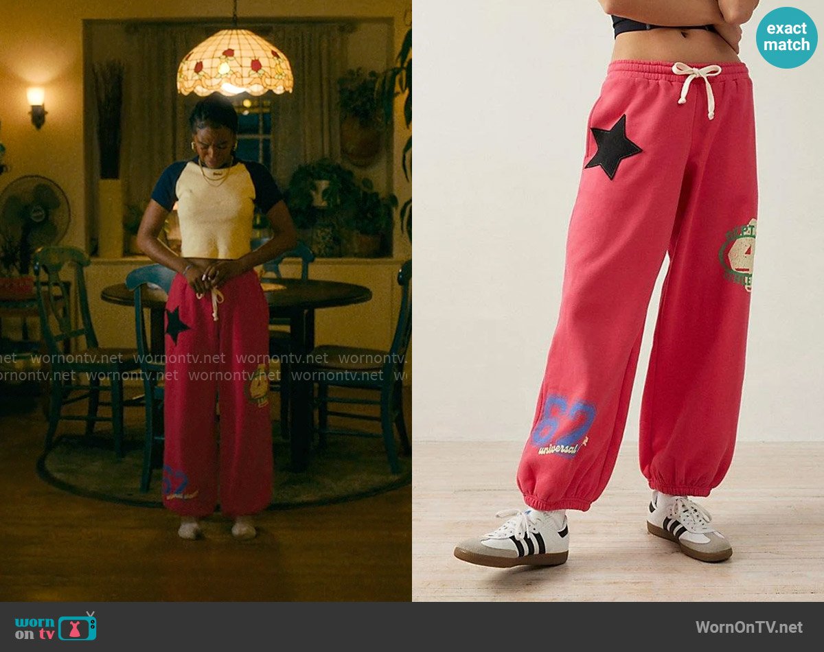 Out from Under at Urban Outfitters Brenda Graphic Joggers worn by Keisha Clark (Lovie Simone) on Forever