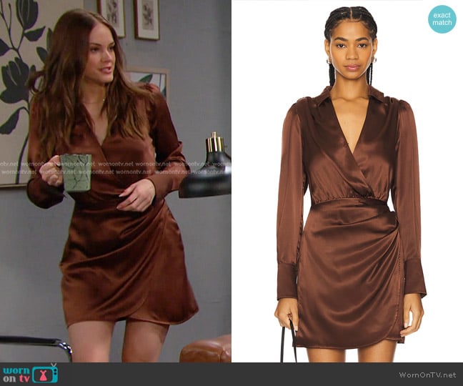 Paige Nyla Dress in Landslide worn by Stephanie Johnson (Abigail Klein) on Days of our Lives
