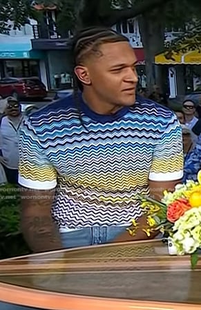 Paolo Banchero’s zig-zag stripe tee on Today