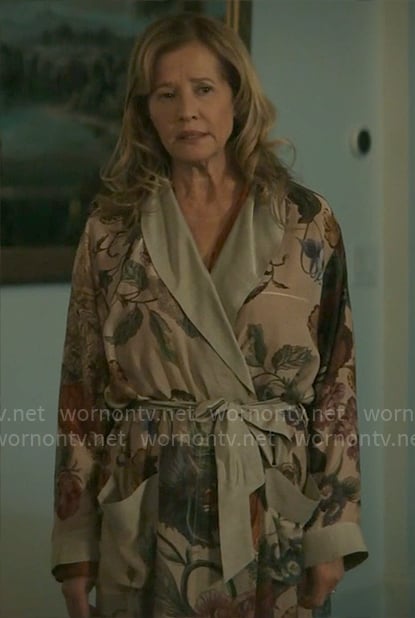 Patty's floral robe on Grosse Pointe Garden Society