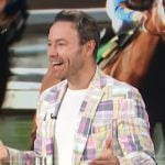 Paul’s plaid blazer on Access Hollywood