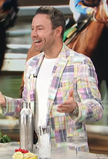 Paul’s plaid blazer on Access Hollywood