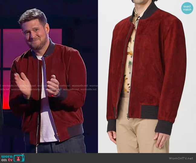 Paul Smith Suede Jacket worn by Michael Bublé on The Voice