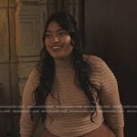 Petra’s beige ribbed sweater on The Studio