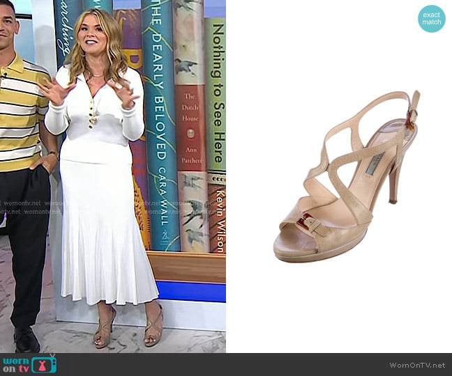 Prada Leather Slingback Sandals worn by Jenna Bush Hager on Today