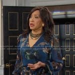 Paulina’s blue floral wrap dress on Days of our Lives