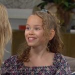 Rahcel’s floral puff sleeve dress on Days of our Lives