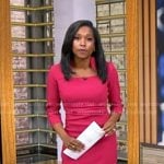 Rachel’s fuchsia square neck dress on Good Morning America